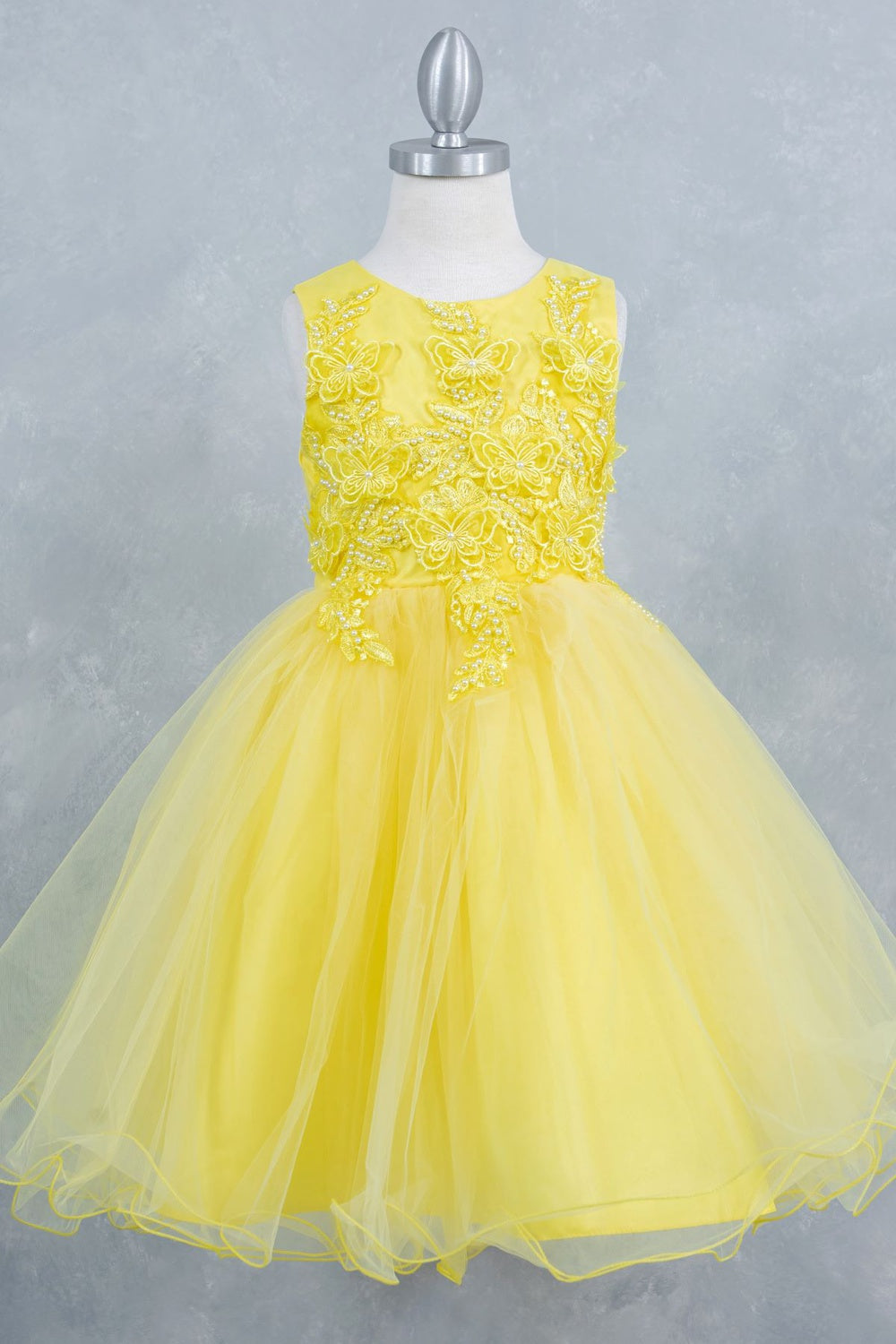 STYLE NO : 9150 super cute butterfly lace dress with glitter tulle dress