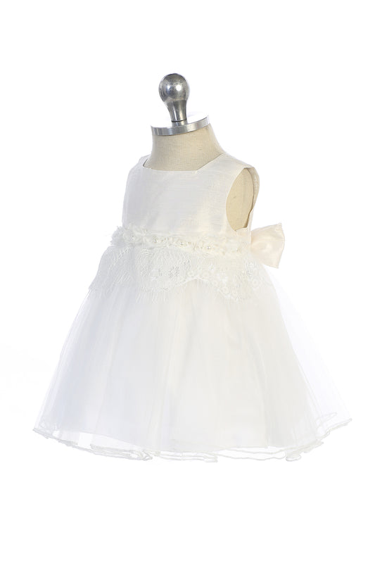 Style No. 464 Silk Pearl Lace Baby Dress
