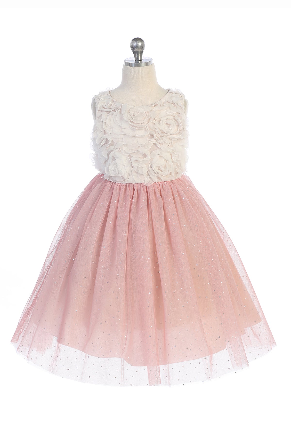 Style No. 486 3D Ruffle Glitter Skirt Dress