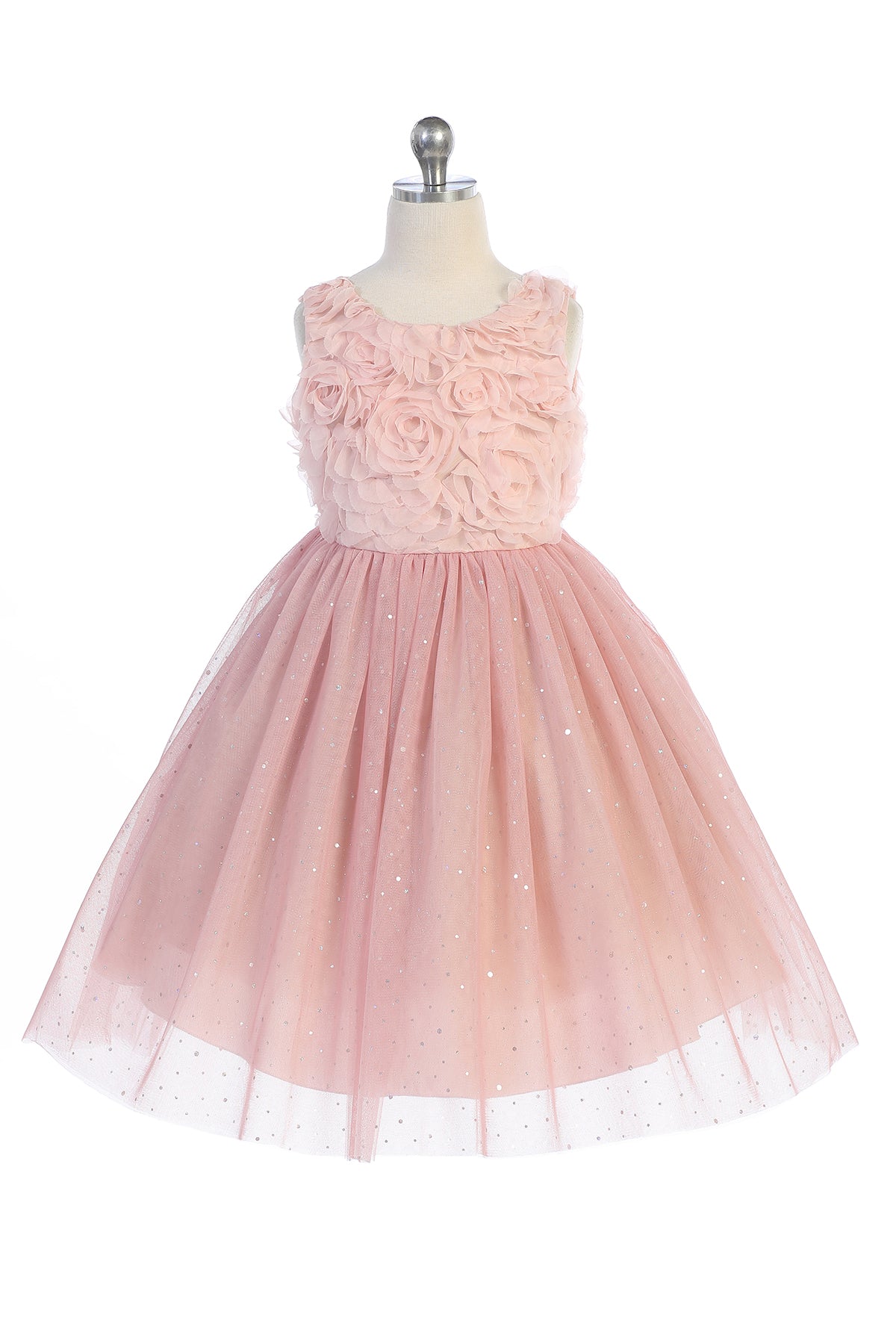 Style No. 486 3D Ruffle Glitter Skirt Dress