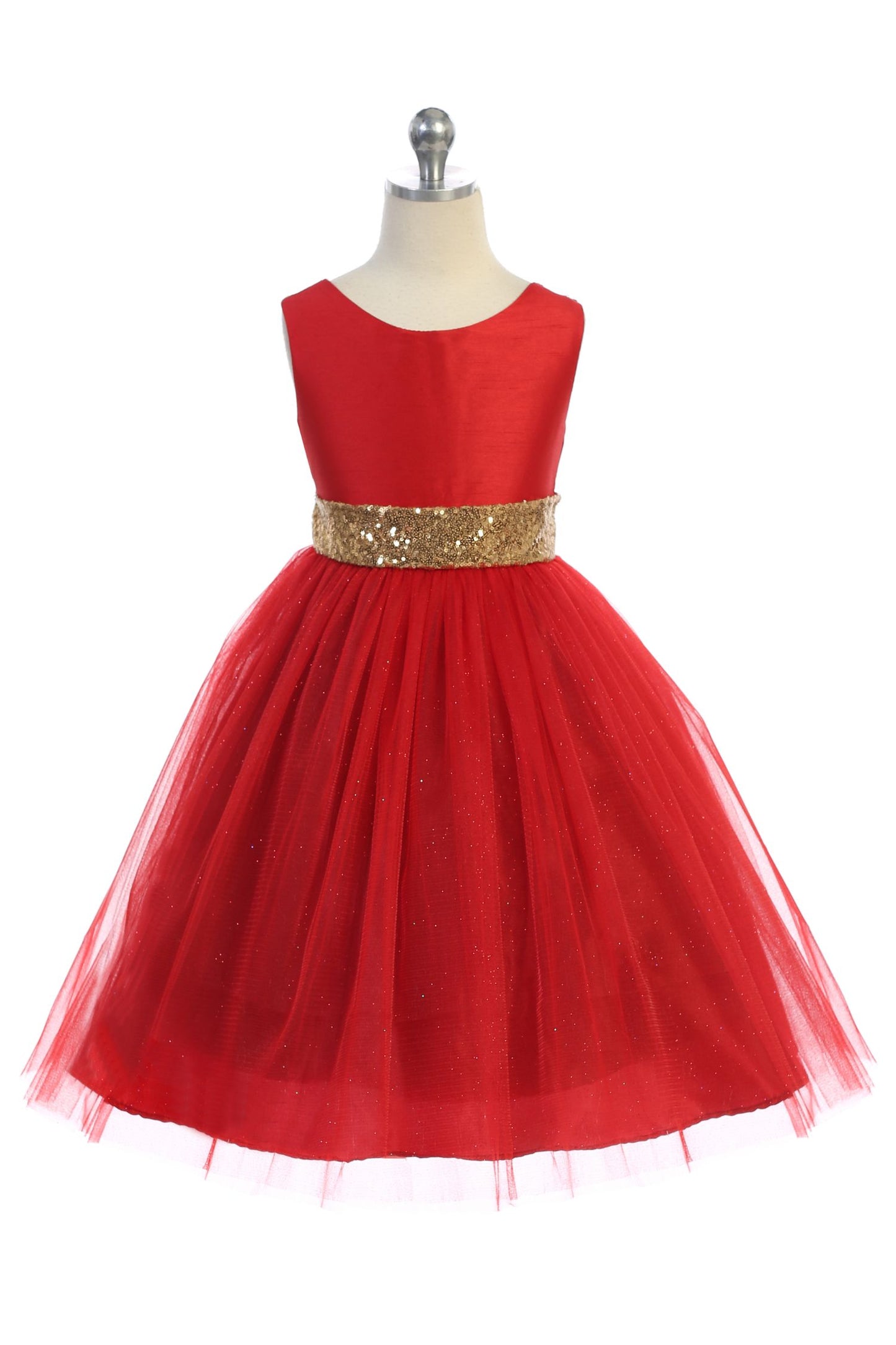 Style No. 498 Sequin Back V Dress