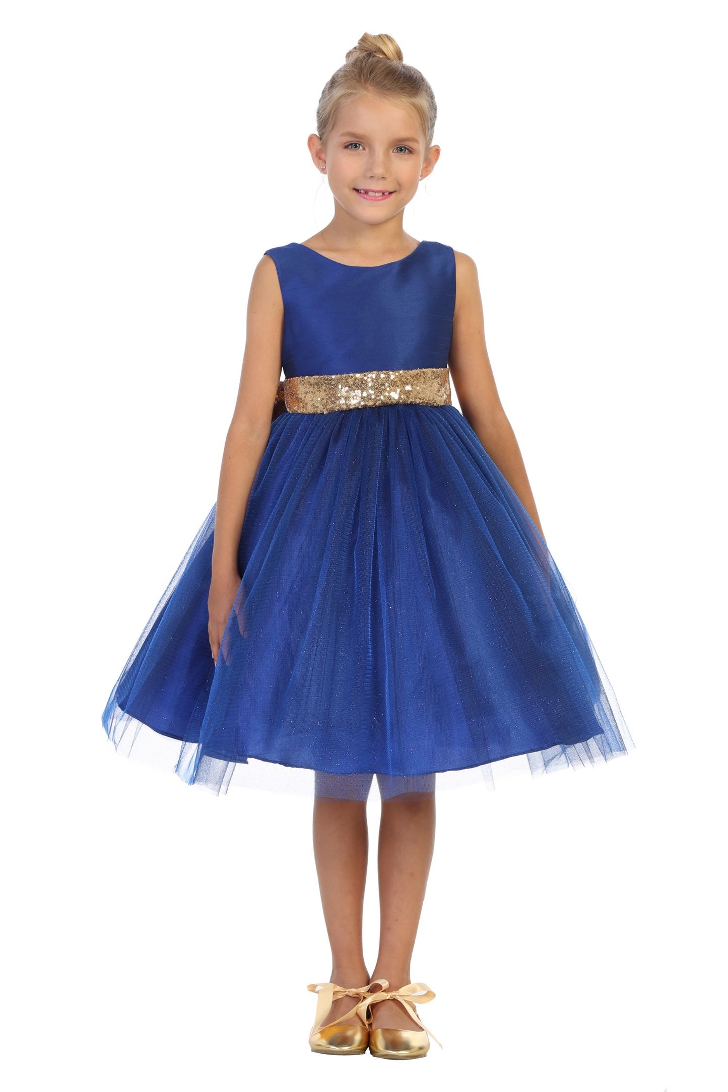 Style No. 498 Sequin Back V Dress