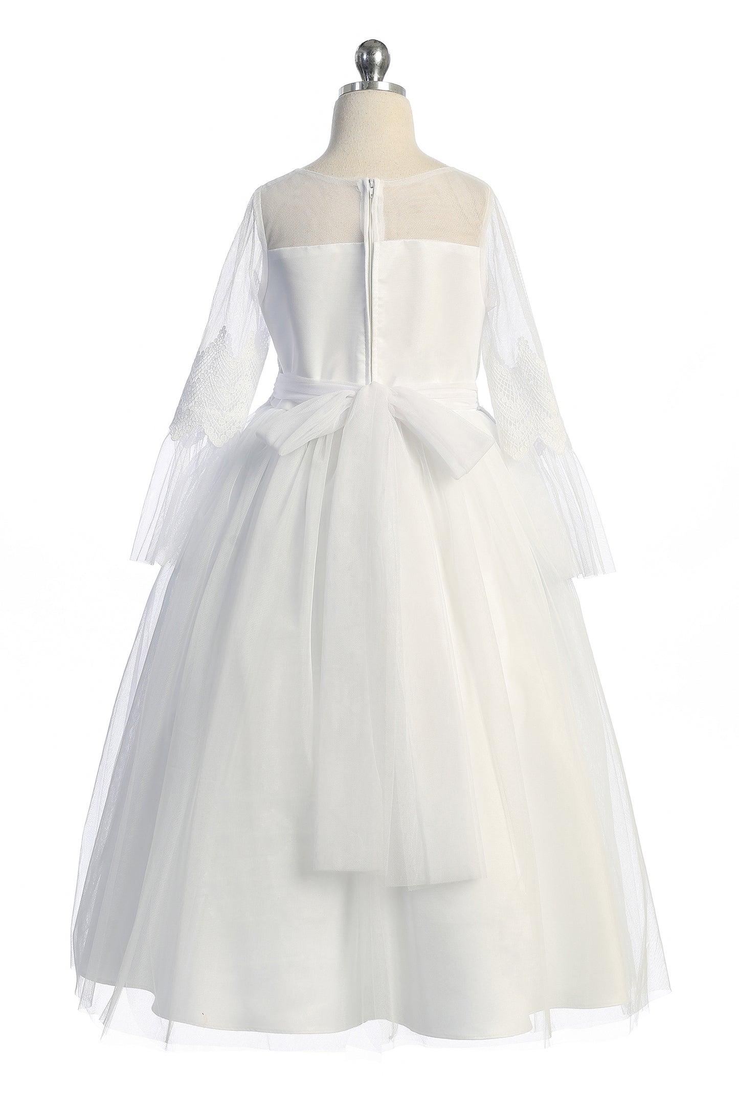 Style No. 508 Embroidery Mesh Ruffle Sleeve Dress