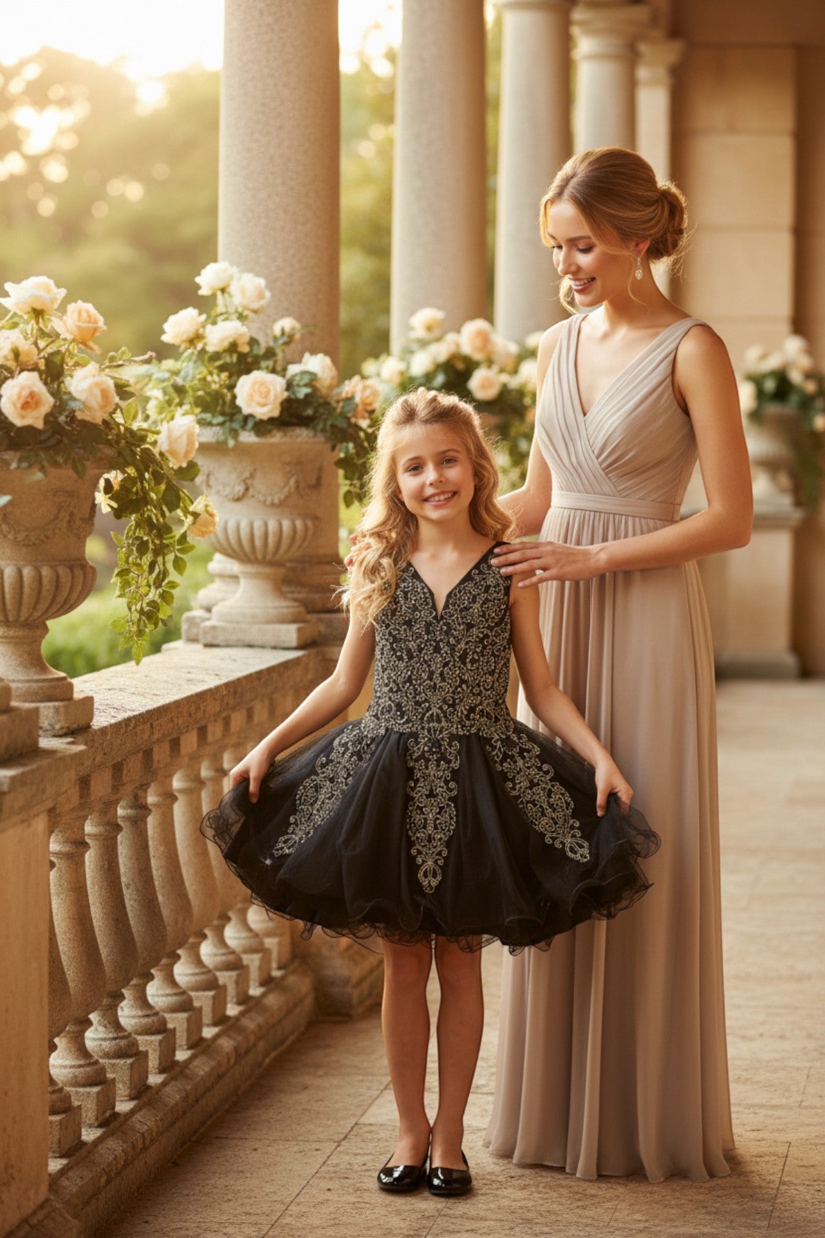 Style #5110 Elegant illusion tulle short dress