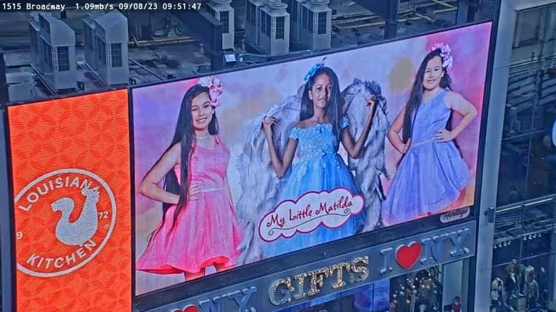 TIME SQUARE BILLBOARD FEATURE WITH MATILDA MODEL MAGAZINE