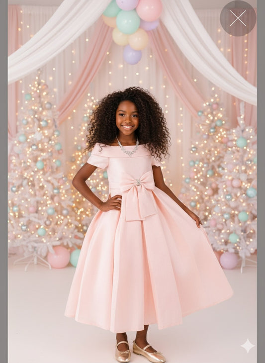 STYLE NO : 9177 OFF SHOULDER RIBBON DRESS