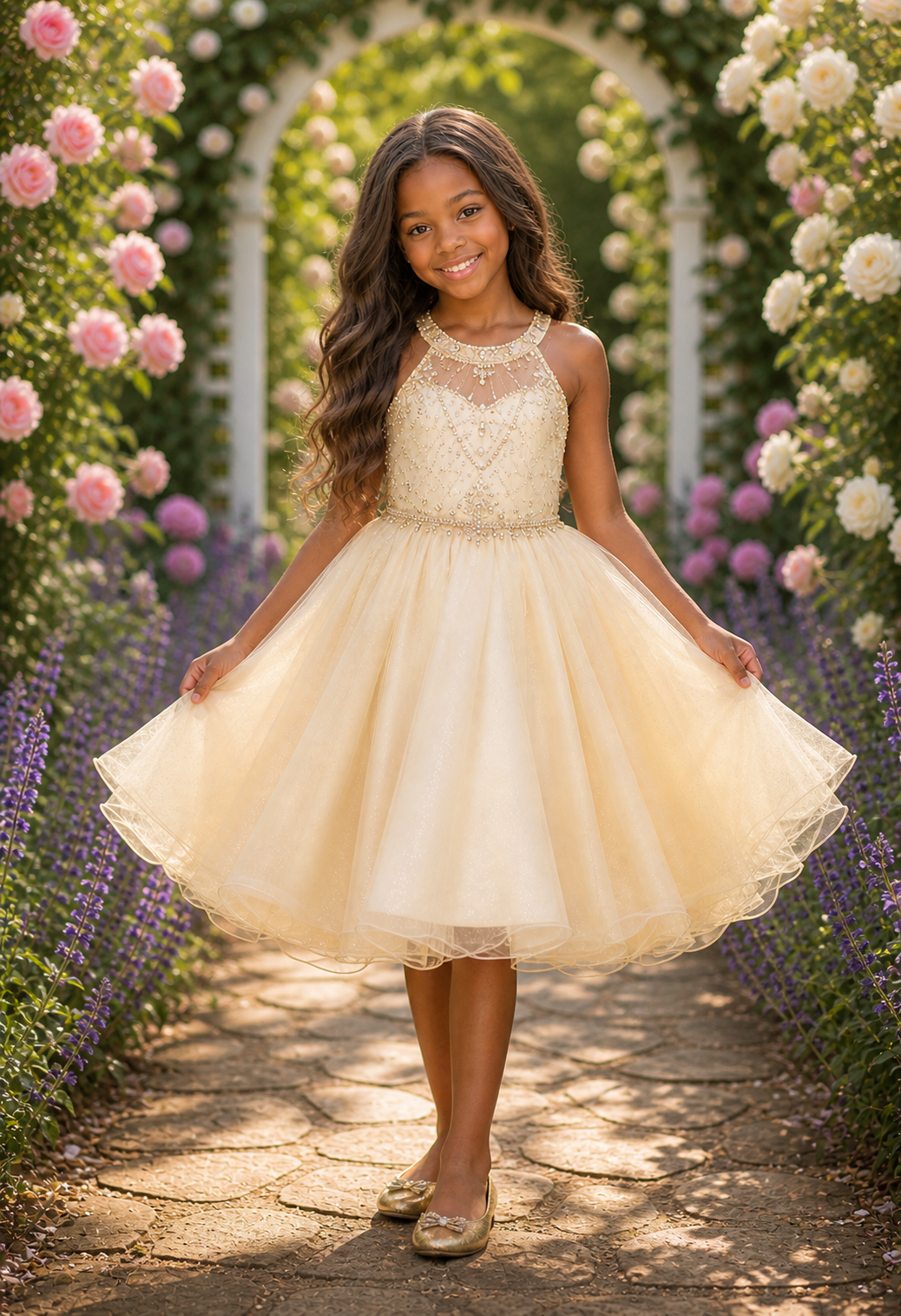 STYLE NO : 5022 Radiant Rhinestone Halter Party Dress