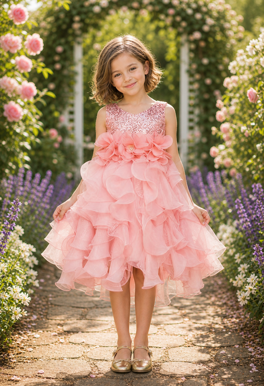 Ruffle Lace Dress STYLE NO : 9179