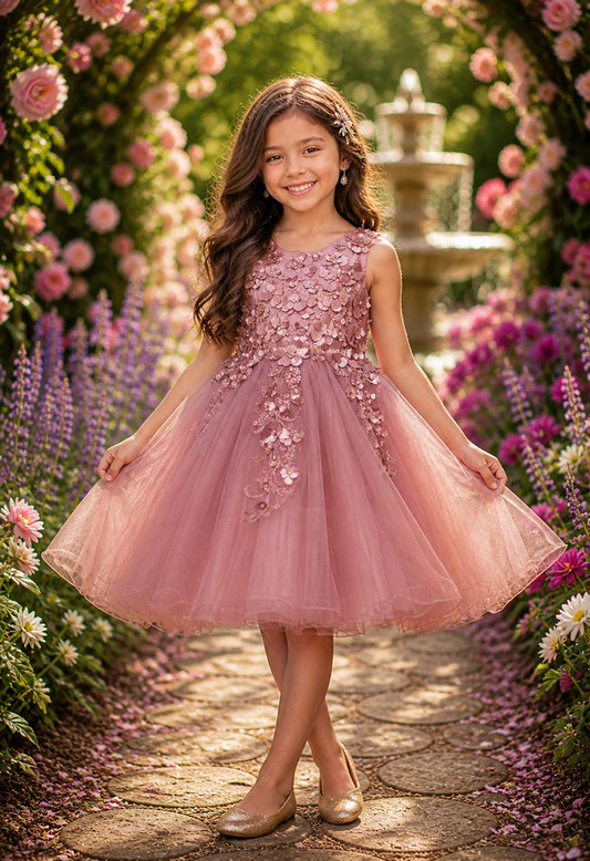 Style #9122 "LALA & ERINA" Elegant flower girl dress