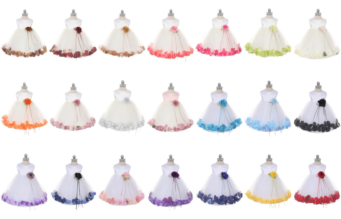 Style No. 195C Sequin Top Petal Dress
