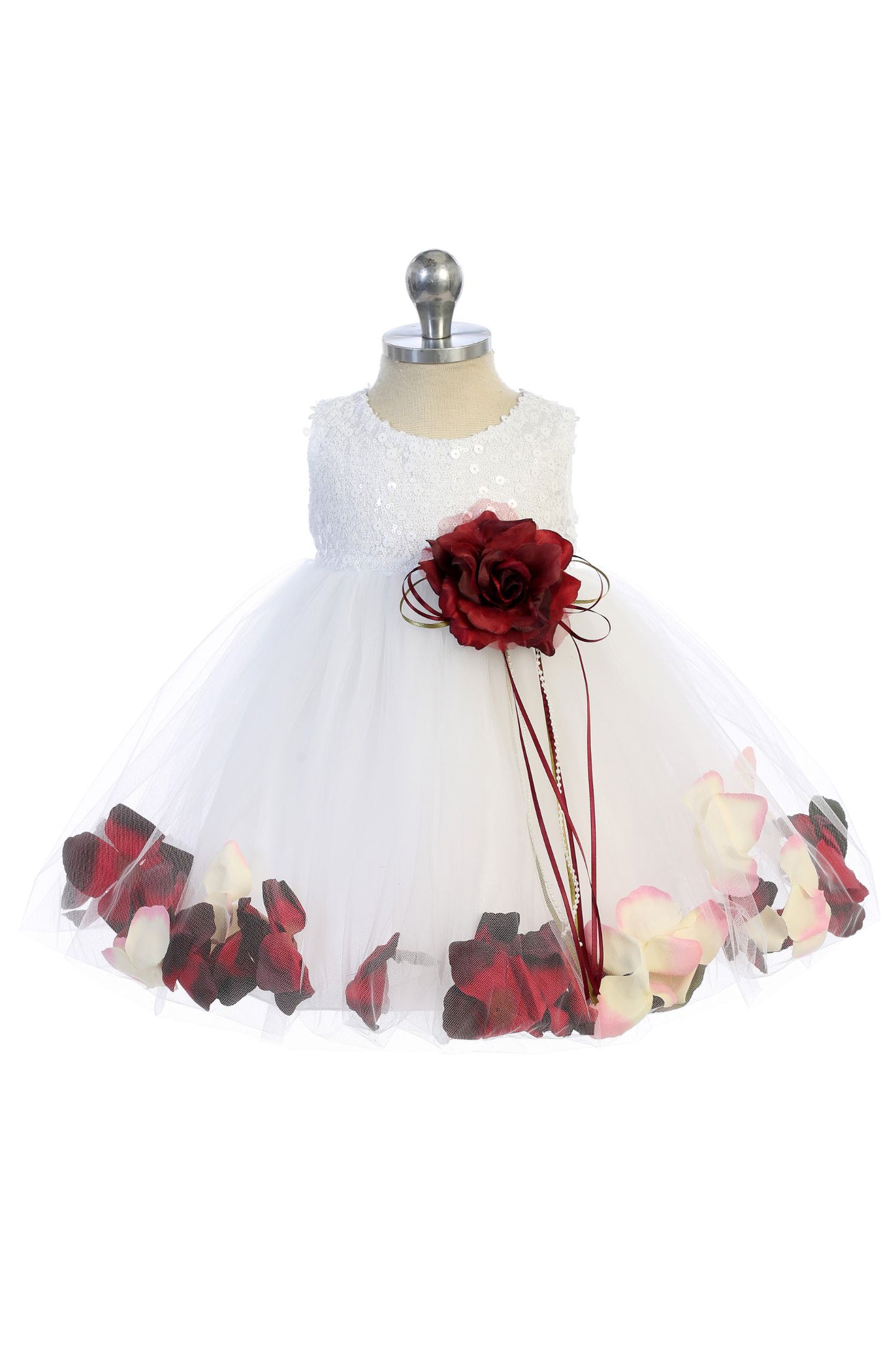 Style No. 195C Sequin Top Petal Dress