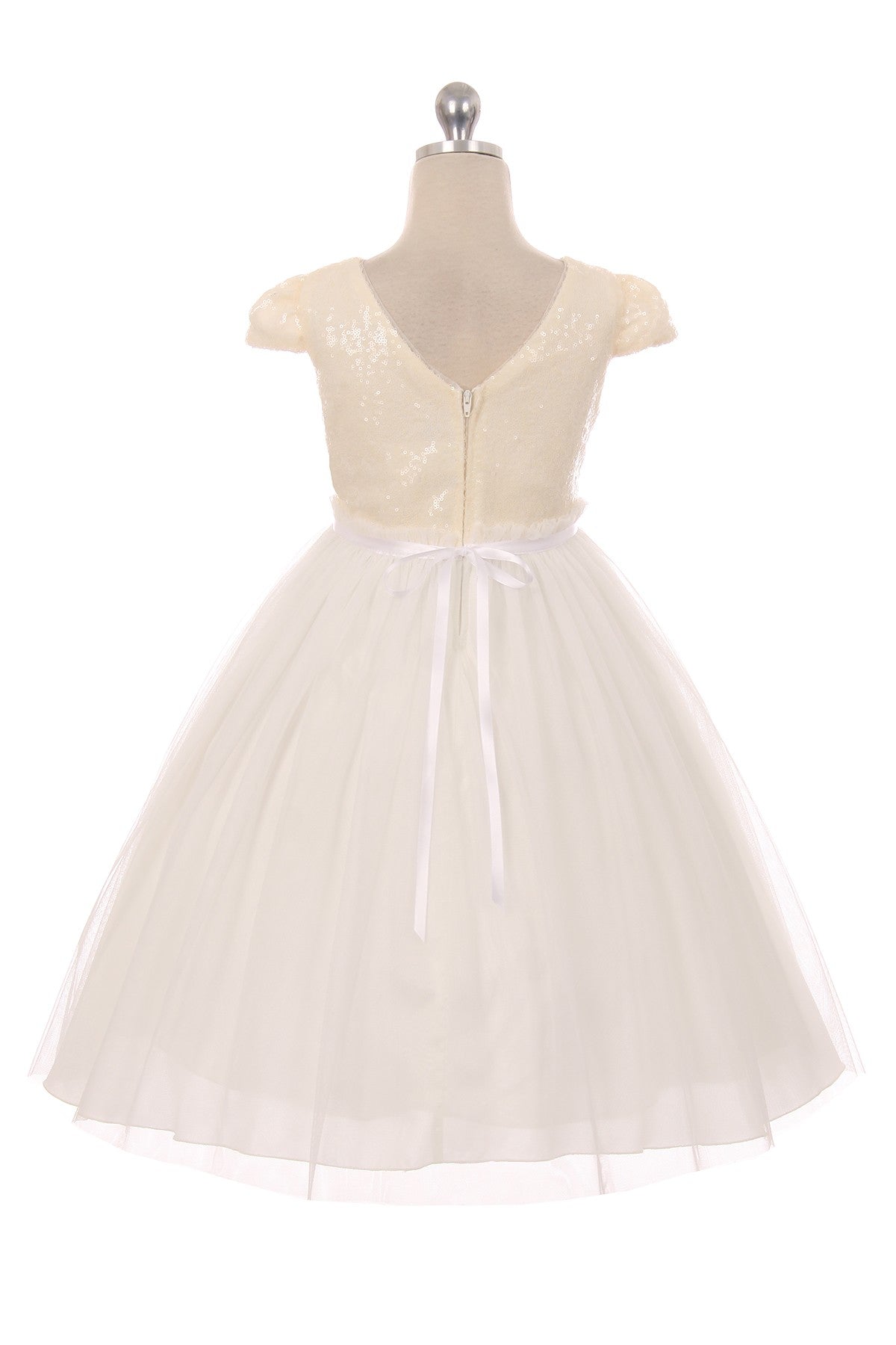 Style No. 410 Sequin Mesh Pleated Dress