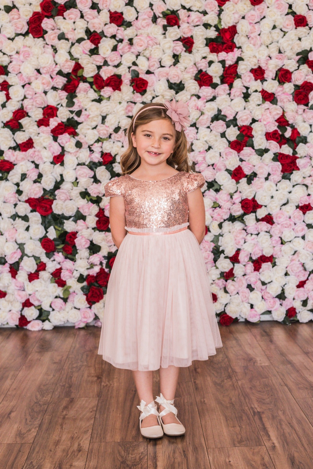Style No. 410 Sequin Mesh Pleated Dress
