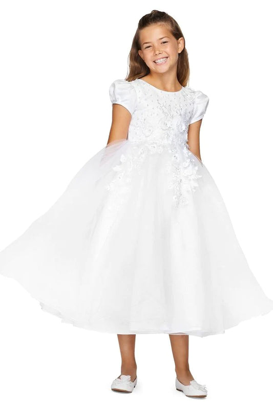 Style# 2013 Communion Dress flower lace tulle dress